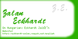 zalan eckhardt business card